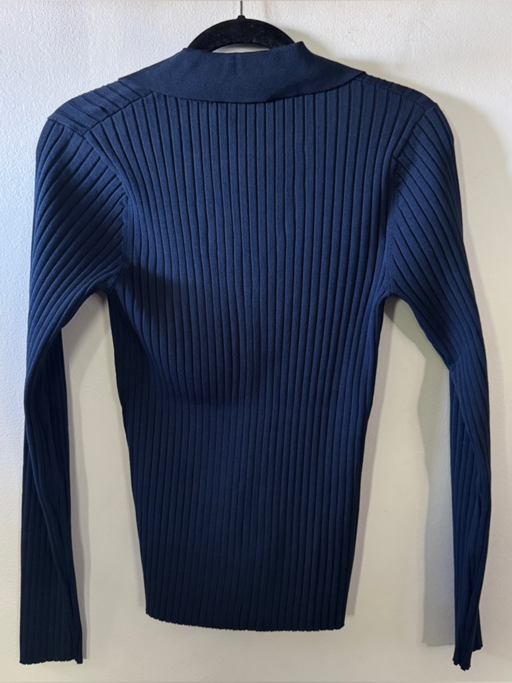 Mango Black Ribbed Button-Up Cardigan - Picture 4 of 4